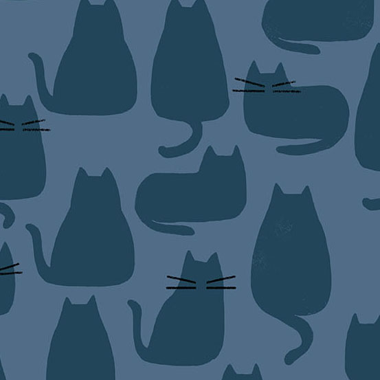 Cat & Dogs for Andover fabrics Light Grey by Sarah Golden