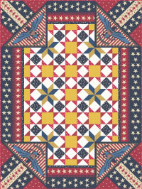 Free Quilts Of Valor Patterns Bomquilts Patriotic Land Of The Free Quilt Pattern Designed By Heidi Pridemore From Andover Fabrics